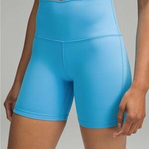 Lululemon Kayak Blue Biker Short 6”